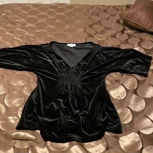 Black velvet top